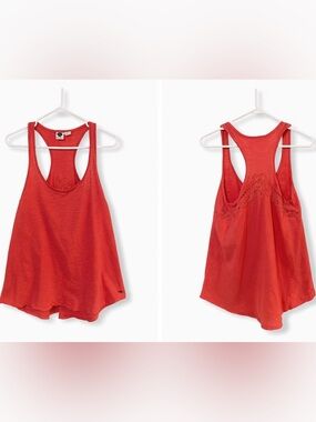 Roxy Red Racerback Tank with Lace Back Detail